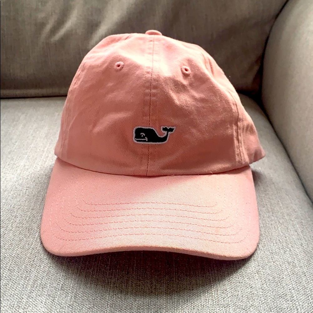 WHALE LOGO BASEBALL HAT FLAMINGO BY VINEYARD VINES